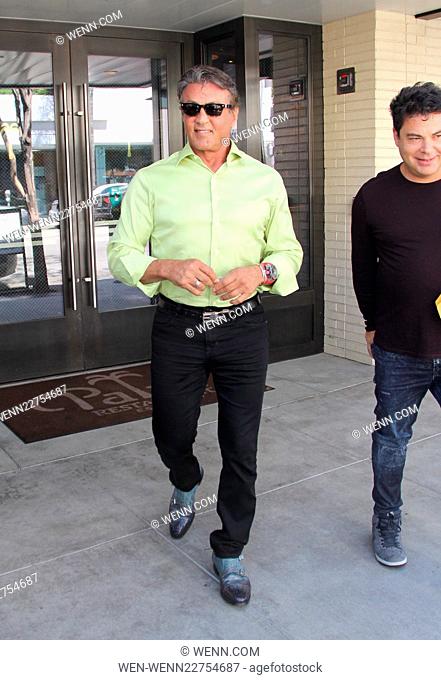 Sylvester Stallone spotted out to lunch at The Palm in Beverly Hills Featuring: Sylvester Stallone Where: Los Angeles, California