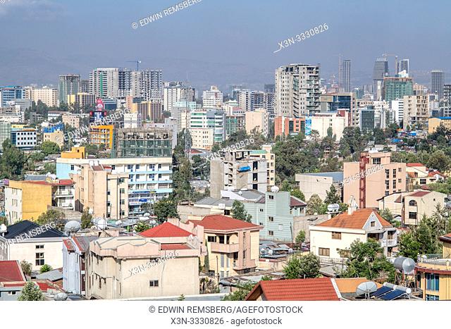 Sprawling skyline of the developing capitol of Ethiopia, Addis Ababa