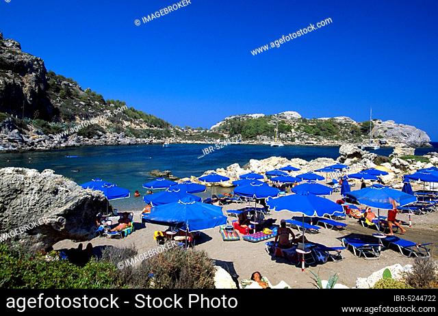 Ladiko Beach near Faliraki, Rhodes Island, Dodecanese, Greece, Europe