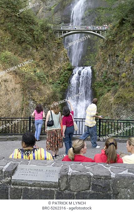 , Multnomah Falls Oregon Historic Columbia River Scenic Highway corridor byway hwy 30 OR waterfalls tourists tourism, Multnomah Falls Oregon Historic Columbia...