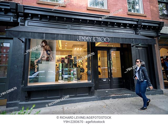 A Jimmy Choo shoe store on trendy Bleecker Street in Greenwich Village in New York. The luxury shoe brand has filed for an Initial Public Offering on the London...