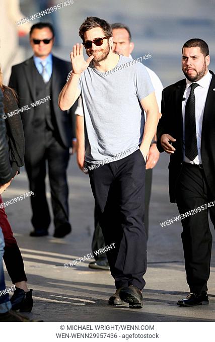 Jake Gyllenhaal seen arriving at the ABC studios for Jimmy Kimmel Live Featuring: Jake Gyllenhaal Where: Los Angeles, California