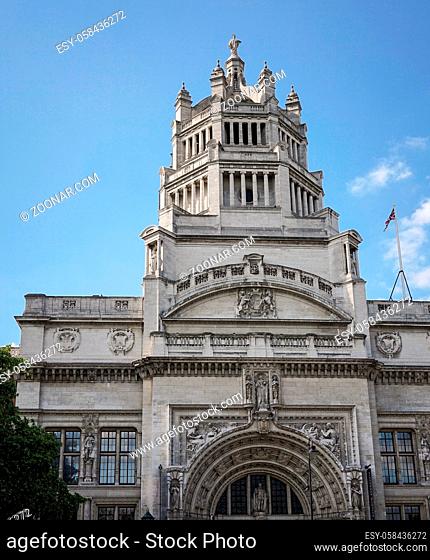 Exterior view of the Victoria and Albert Museum in London