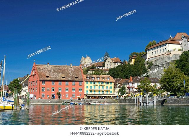 Baden-Wurttemberg, Lake of Constance, Germany, Meersburg, Baden-Wurttemberg, harbour, port, houses, homes, lake