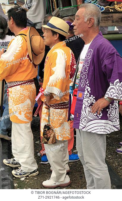 Japan, Manazuru, Kibune Matsuri, festival, men, people,