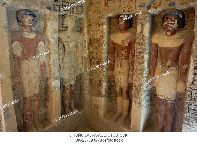 Tomb of Irukaptah (The Butchers). Archeological remains. Saqqara necropolis. Egypt