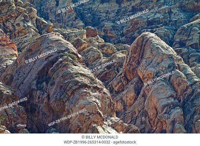 The Eroded Sandstone of The White Rock Hills, Red Rock Canyon NCA, Las Vegas, USA