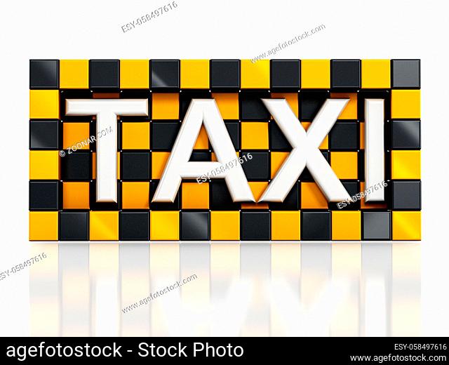 Taxi symbol isolated on white background