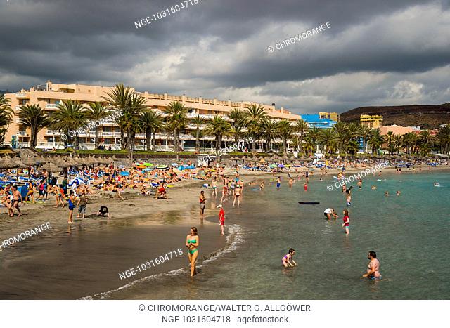 Strand, Playa de las Américas, Teneriffa, Kanarische Inseln, Kanaren, Spanien, Europa
