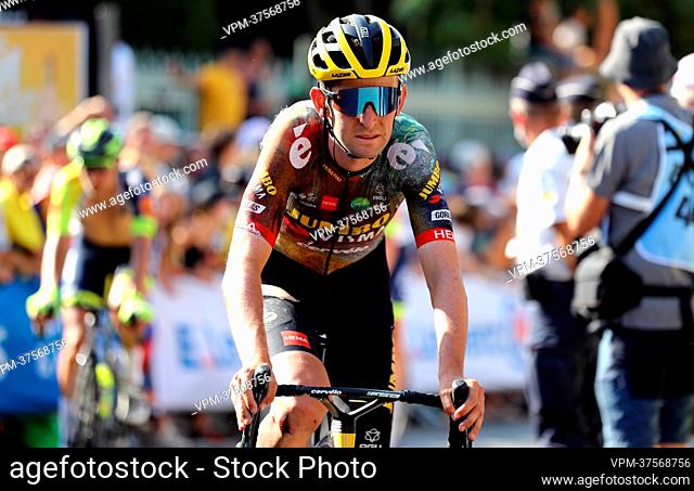 Belgian Tiesj Benoot of Jumbo-Visma pictured after stage fifteen of the Tour de France cycling race, from Rodez to Carcassonne (200km), France