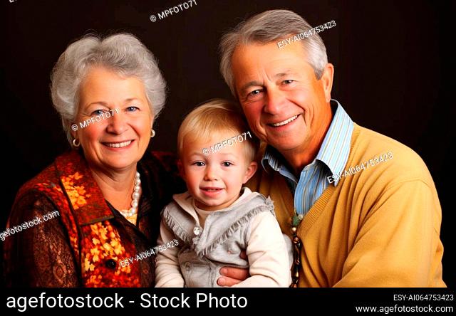 Grandparents with their loved grandchildren