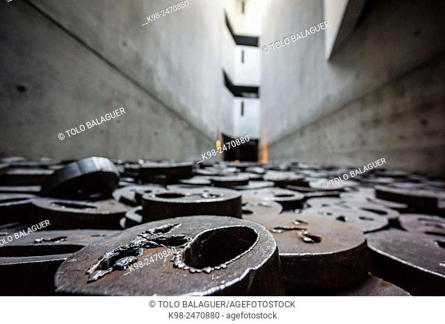 Shalechet (fallen leaves), art installation by Menashe Kadishman, Jewish Museum (architect: Daniel Libeskind) , Berlin, Germany