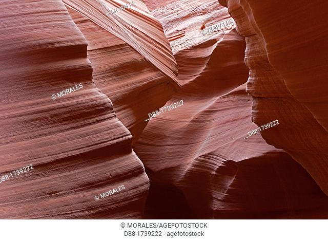 United States, Arizona, Page , Navajo reservation near Page, Secret canyon
