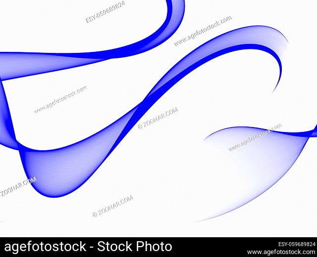 Abstract generated blue wave pattern white background