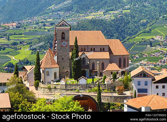 South Tyrol, Italy July 2020: Impressions of South Tyrol July 2020 Schenna, Neue Pfarrkirche | usage worldwide. - /Südtirol/Italien