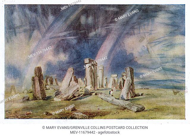 Stonehenge, Wiltshire - painted by John Constable (1776-1837) - bequeathed to the V&A by Miss Isabel Constable