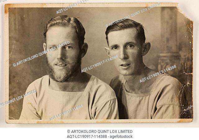 Photograph - Portrait of Ken Lynas & Jeff Bell, Able Seaman David Ralph Goodwin, World War II, 1939 -1945, Portrait of two men