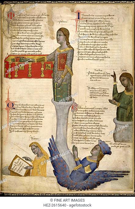 Four Muses (From Regia Carmina by Convenevole da Prato). Artist: Pacino di Buonaguida (active 1302-1343)