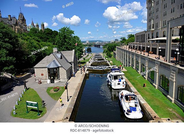Rideau Canal, lock, Ottawa, Ontario, Canada