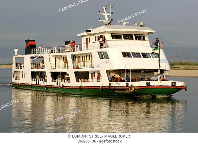 Ship on the Irrawaddy river, Myanmar