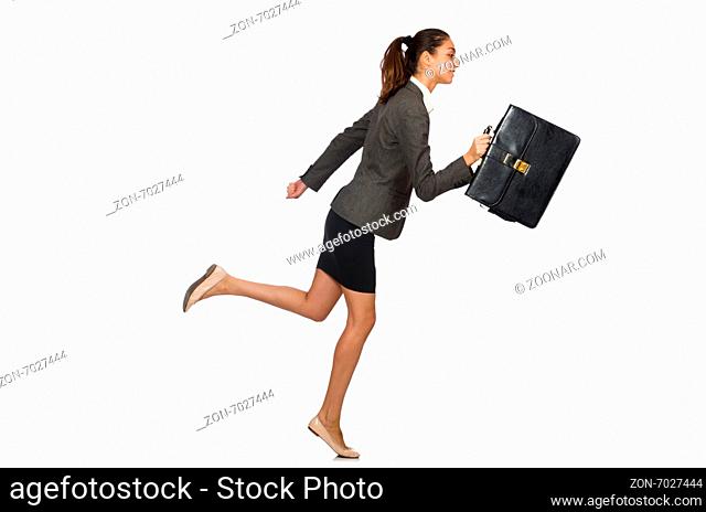 Businesswoman isolated on the white background