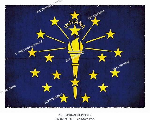 Grunge-Flagge Indiana (USA)