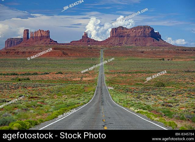 View of Monument Valley from Highway 163, Northern Utah, USA, North America