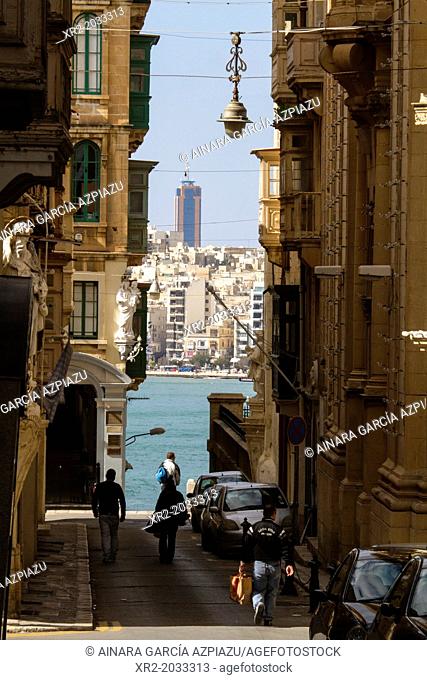 Portomaso Business tower viewed from Valletta, Malta