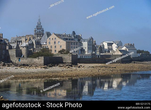 Town of Roscoff from the pier, Brittany, France, Europe