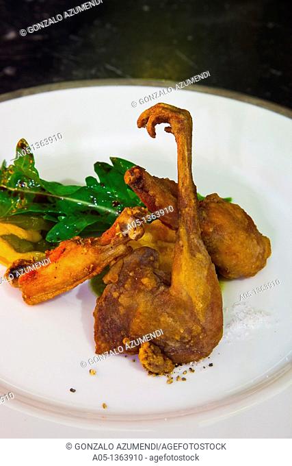 Crispy concert  Fried quail, chicken and frog  The Eugenia hotel  Relais and Chateaux  Bangkok  Thailand