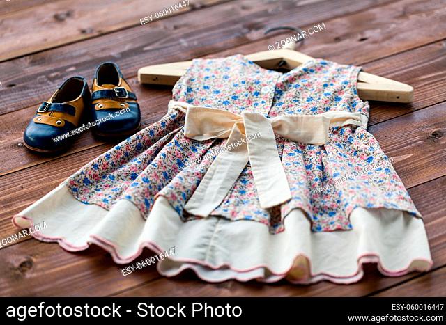 Child dress on hanger