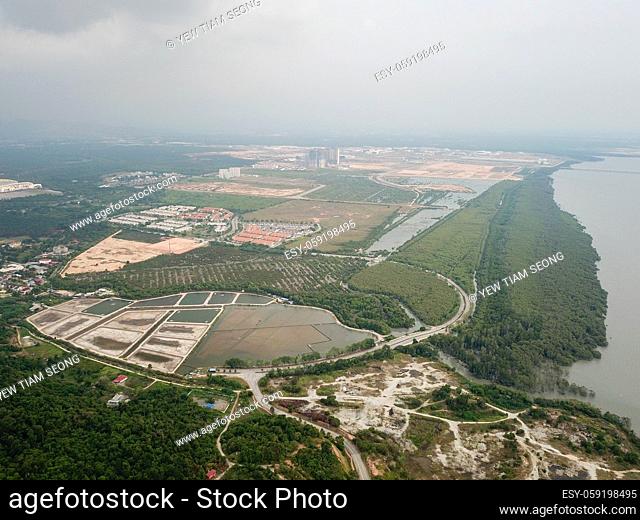Aerial view Batu Kawan rural area in development