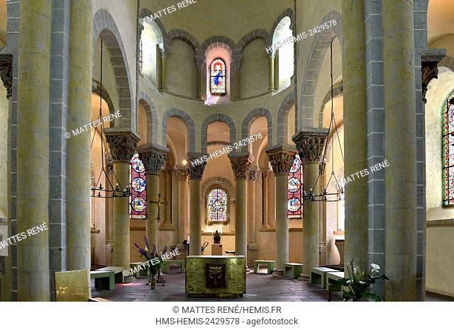France, Puy de Dome, Parc Naturel Regional des Volcans d'Auvergne (Auvergne Volcanoes Natural Regional Park), Saint Nectaire, the romanesque church