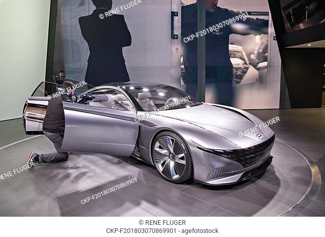 Hyundai Auto Vision Concept, 88th International Motor Show in Geneva, Switzerland, on March 6, 2018. (CTK Photo/Rene Fluger)