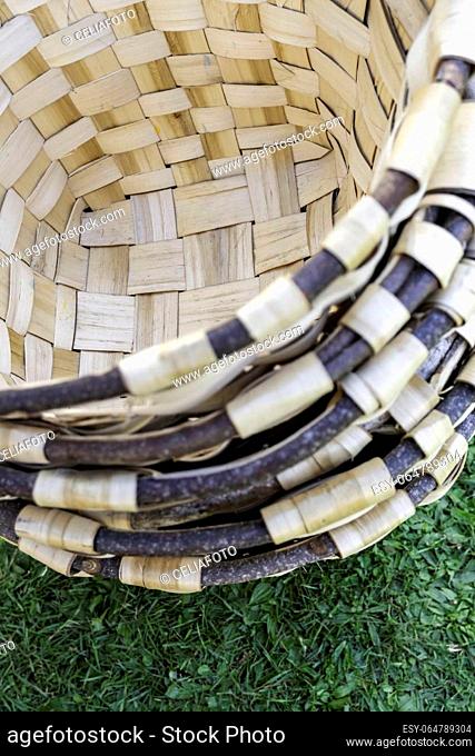 Handmade wicker baskets, manual work, artists