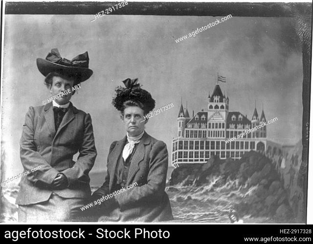 Frances Benjamin Johnston, with Maddie (her mother), 1903. Creator: Unknown