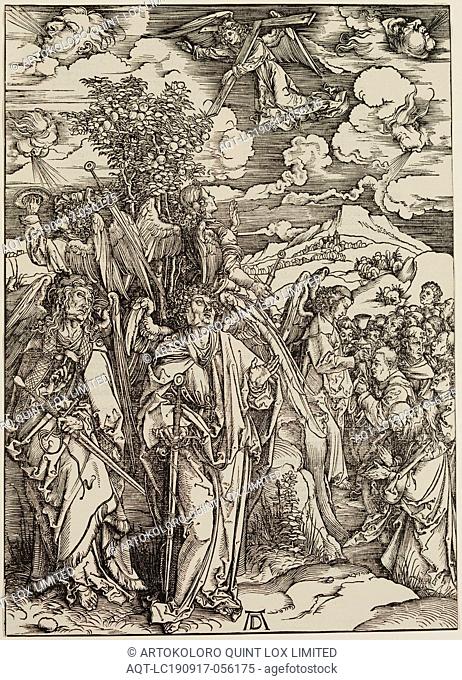 Albrecht Dürer, German, 1471-1528, The Four Angels Holding the Winds, between 1497 and 1498, woodcut printed in black ink on laid paper