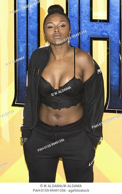 Nadia Rose attends BLACK PANTHER European Premiere - London, UK (08/02/2018) | usage worldwide. - London/United Kingdom of Great Britain and Northern Ireland