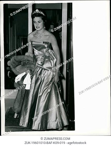 Oct. 10, 1960 - Gala performance at the Royal Opera House: HM the Queen and other members of the Royal Family attended the Gala Performance last night at the...