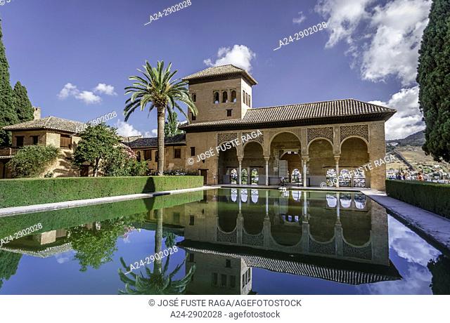 Spain, Andalucia, Granada City, The Alhambra, UNESCO (W. H. ), Partal Garden, Damas Tower