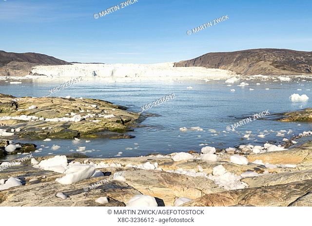 Eqip Glacier (Eqip Sermia or Eqi Glacier) in Greenland. Polar Regions, Denmark, August