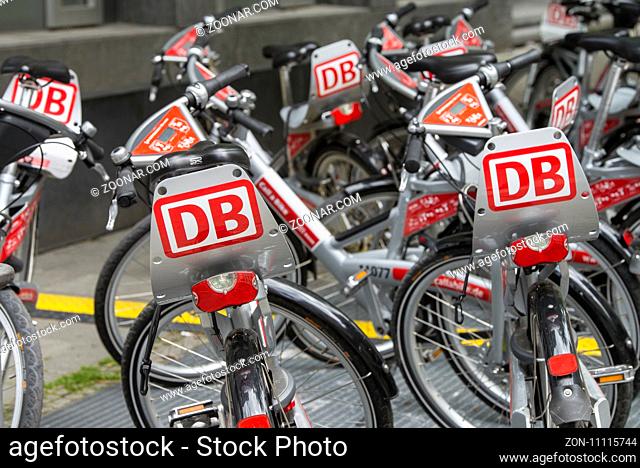 Fahrräder von Call a Bike der Deutschen Bahn