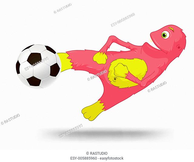 Funny Monster. Soccer