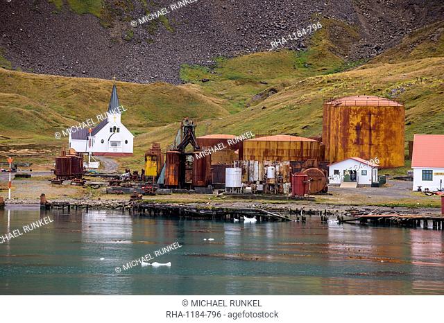 Former whaling station Grytviken, South Georgia, Antarctica