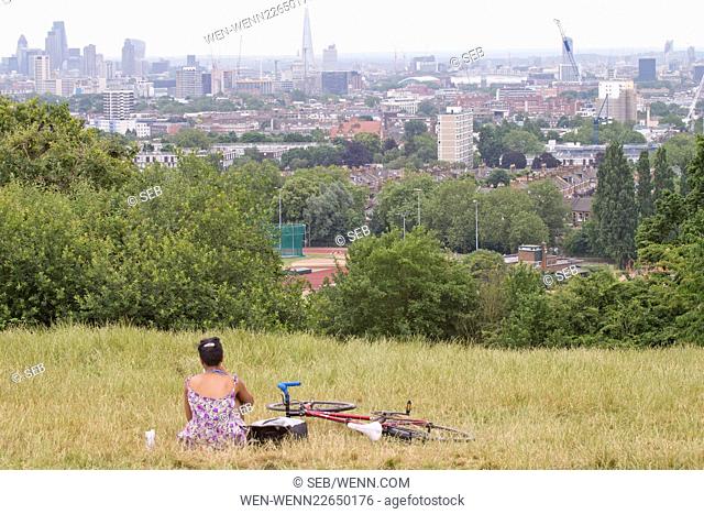 People chilling in Hampstead Heath on the hottest day Featuring: Atmosphere Where: London, United Kingdom When: 01 Jul 2015 Credit: Seb/WENN.com