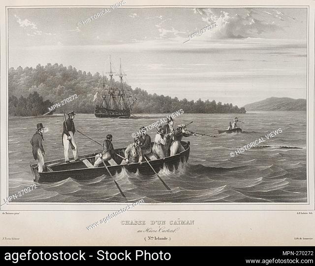 Hunting of a Caiman. with HâvreTartetet. (Nelle. Ireland.). Dumont d'Urville, Jules-Sébastien-César (1790-1842) (Author)