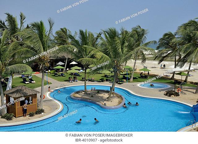Swimming pool of the Hilton Hotel, Salalah, Dhofar Region, Orient, Oman