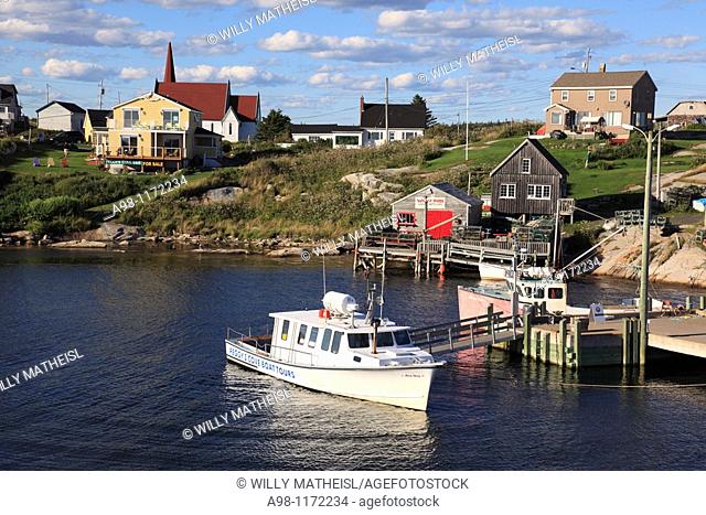 Port of historic fishing port Peggys Cove, Nova Scotia, Canada