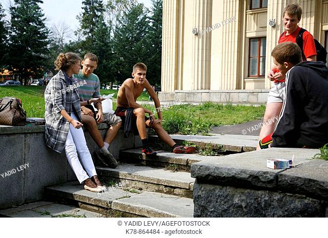 Sep 2008 - Young students at the university campus, Moscow, Russia