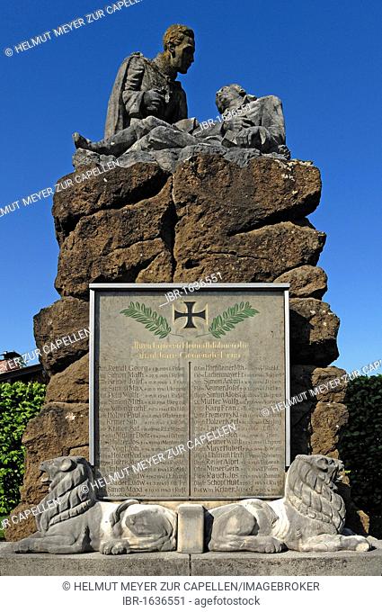 War memorial for the Second World War, Kruen, Upper Bavaria, Bavaria, Germany, Europe